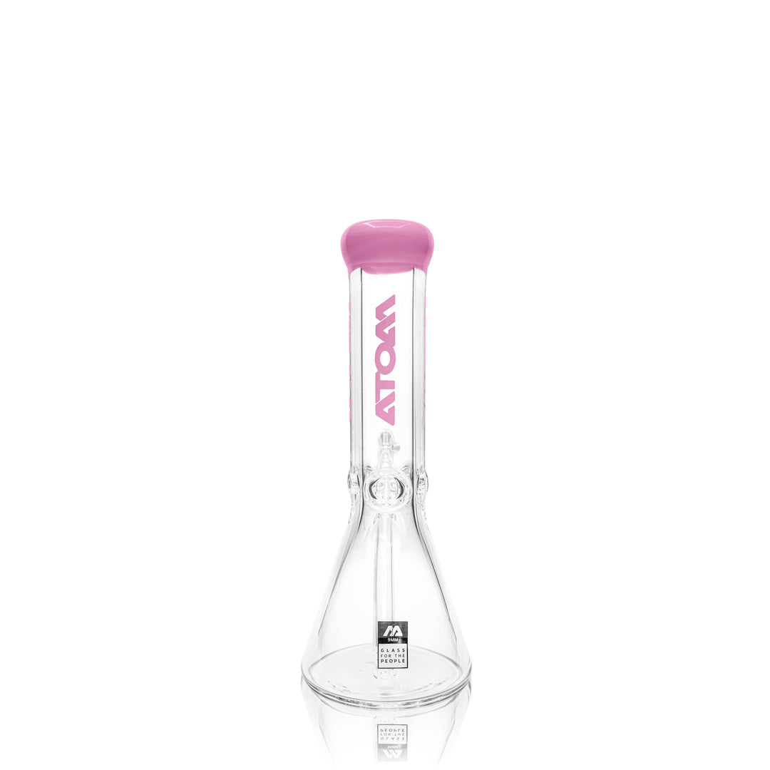 12" x 9mm Thick Pink Cadillac Accent Beaker Bong